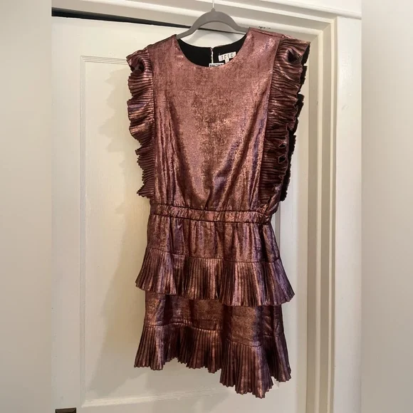 Metallic Ruffle Dress - Picture 2 of 4